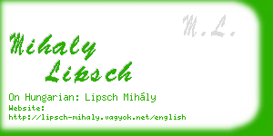 mihaly lipsch business card